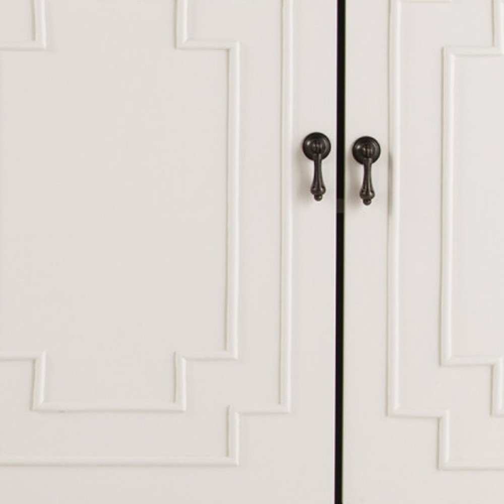 White Solid Wood Sideboard with Four Doors - 64-inch