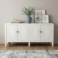 White Solid Wood Sideboard with Four Doors - 64-inch