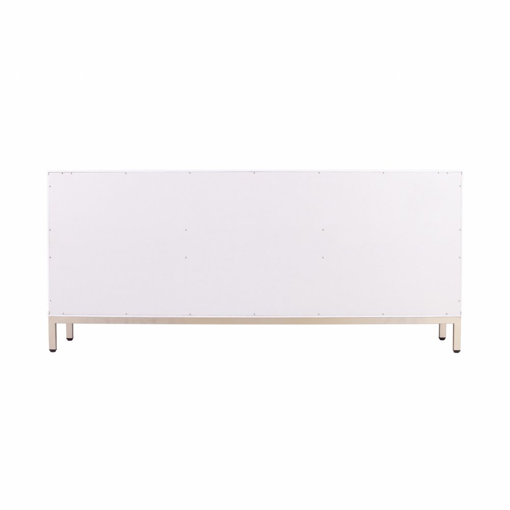 White and Gold Sideboard with Three Doors - 59-inch