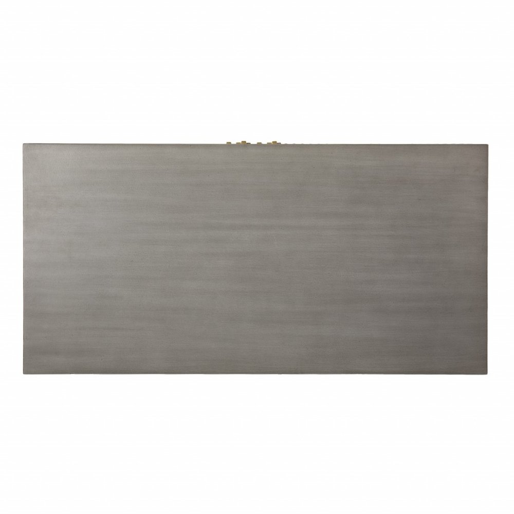 Gray Solid Wood Sideboard with Two Doors - 32-inch
