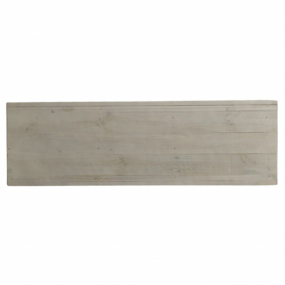 White Carved Geometric Sideboard with Two Doors - 40-inch