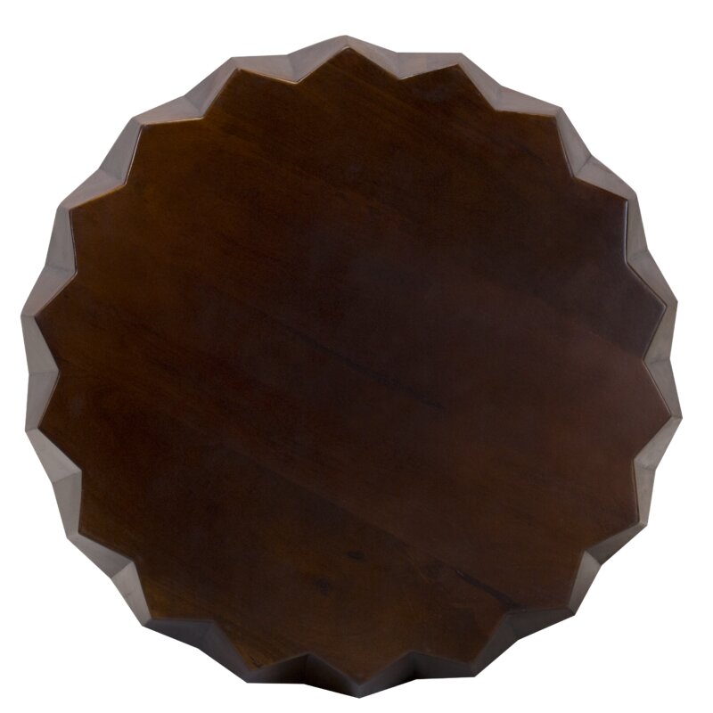 Brown Solid Wood Octagon Coffee Table - 29-inch