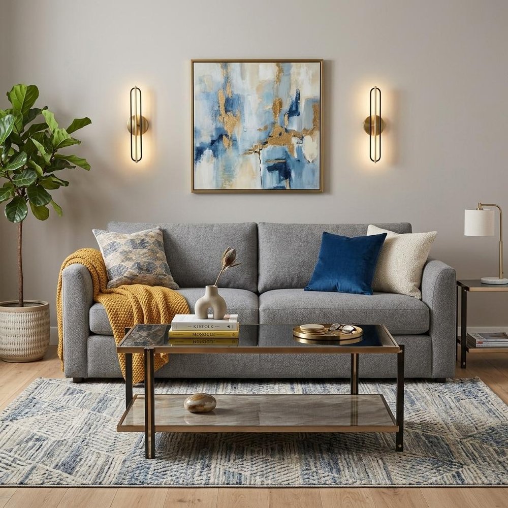 Champagne Mirrored and Metal Rectangular Mirrored Coffee Table