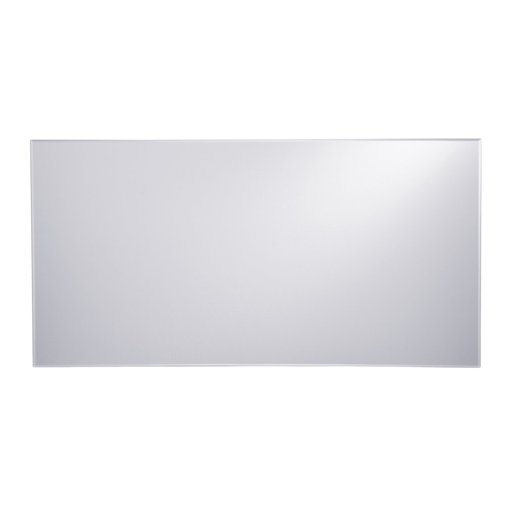 Silver Glass with Iron Mirrored Coffee Table - 41-inch