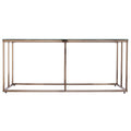 Clear and Champagne Glass and Metal Coffee Table - 42-inch