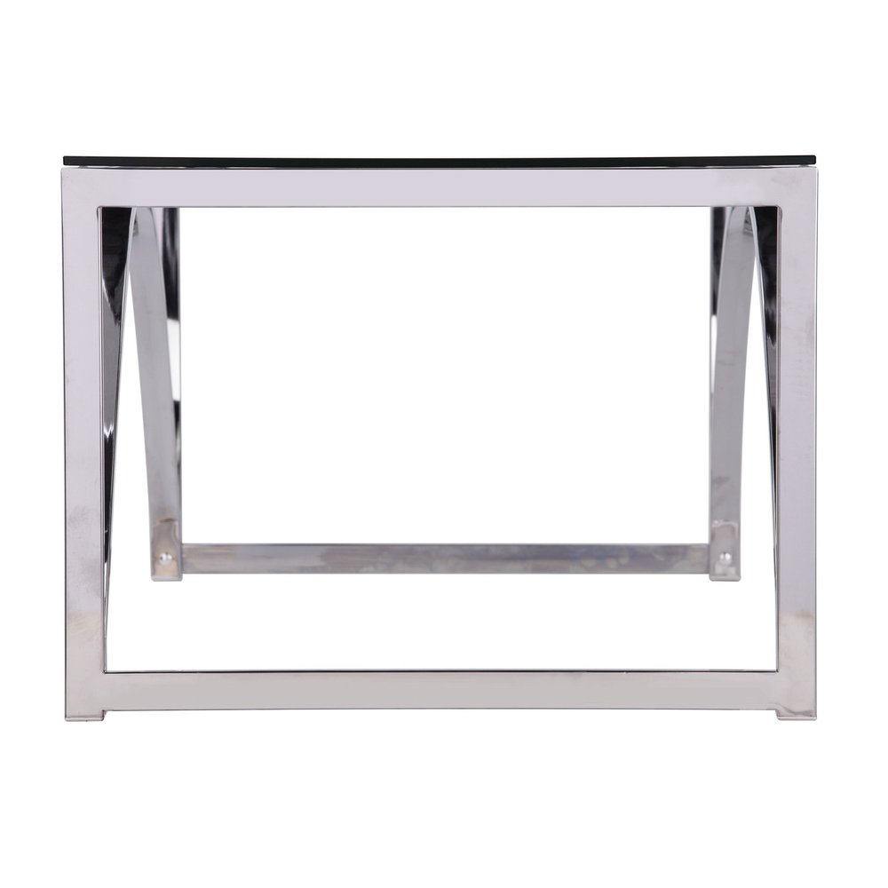 Chrome Glass and Metal Rectangular Coffee Table - 48-inch