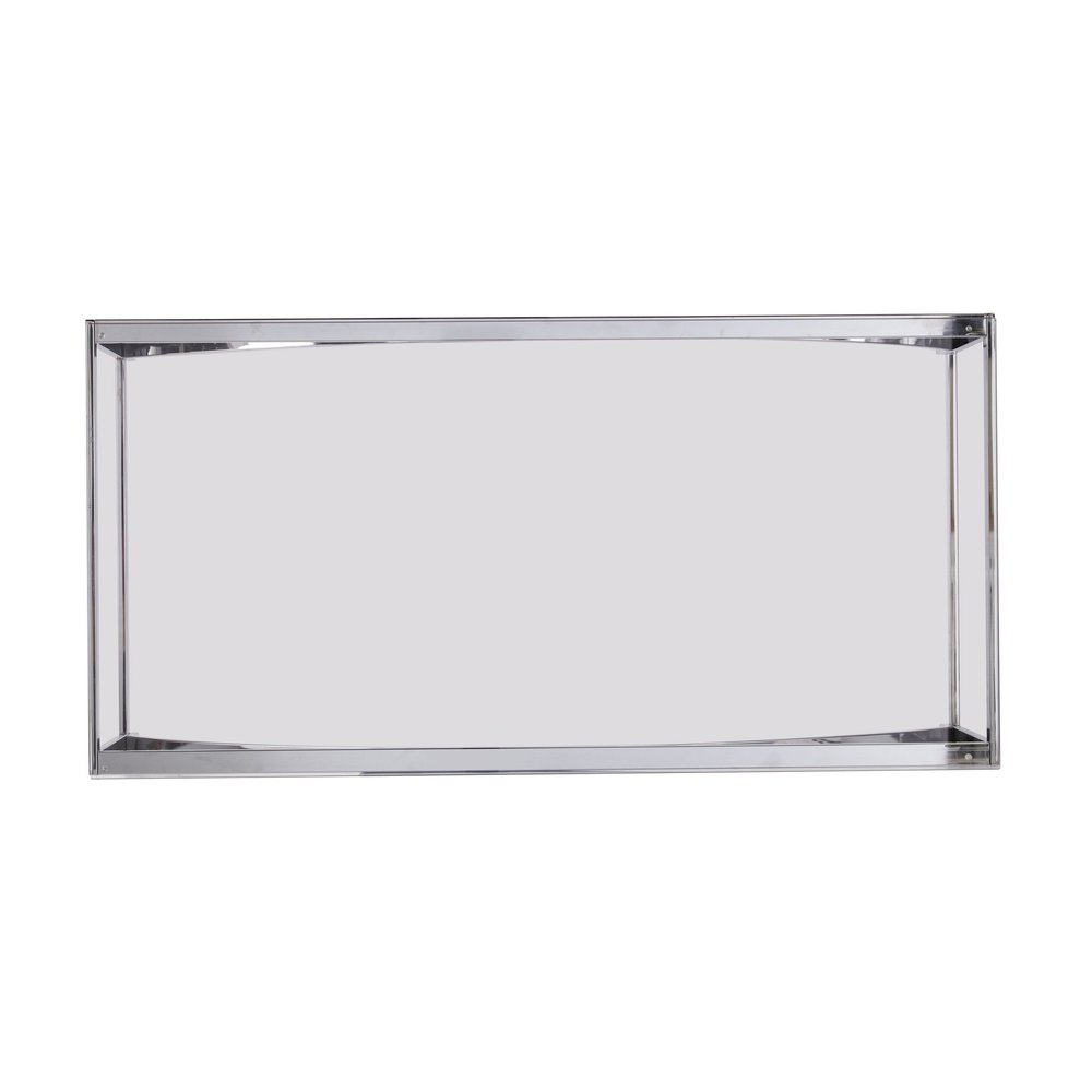 Chrome Glass and Metal Rectangular Coffee Table - 48-inch