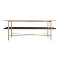 Brass Manufactured Wood and Metal Rectangular Coffee Table - 47-inch