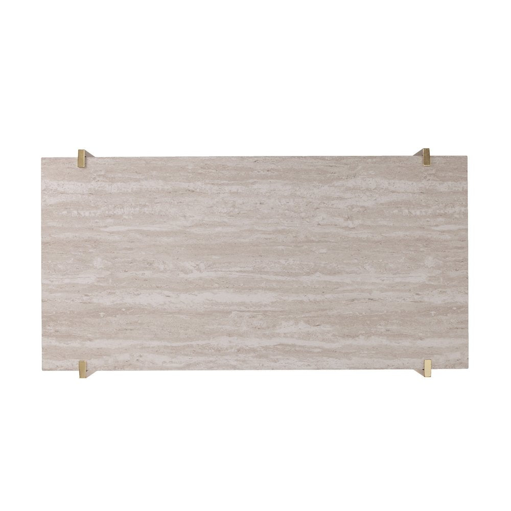 Brass Manufactured Wood and Metal Rectangular Coffee Table - 47-inch