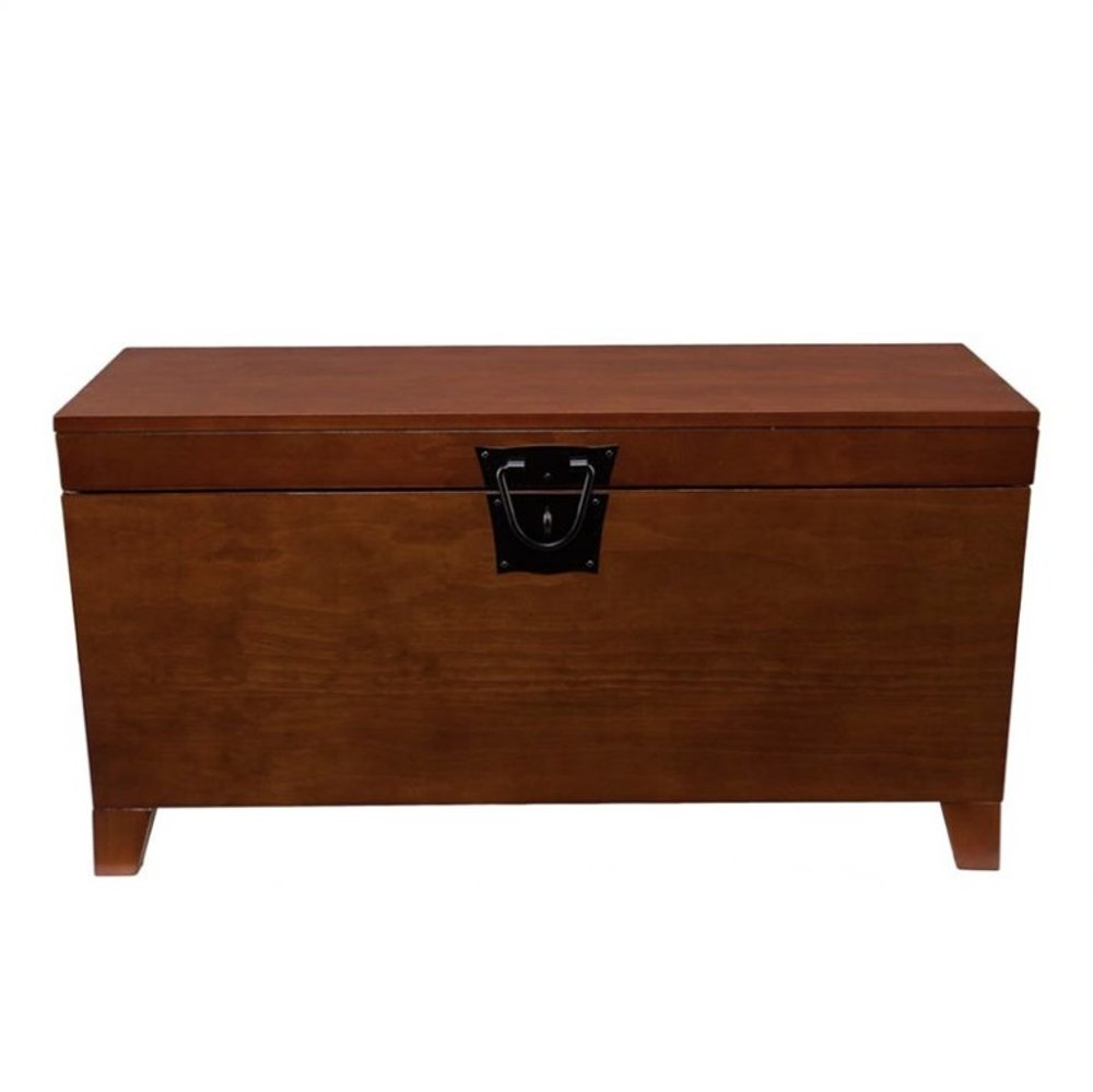 Brown Manufactured Wood and Metal Rectangular Coffee Table - 39-inch