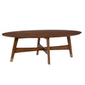 Brown Solid Wood with Iron Coffee Table - 52-inch