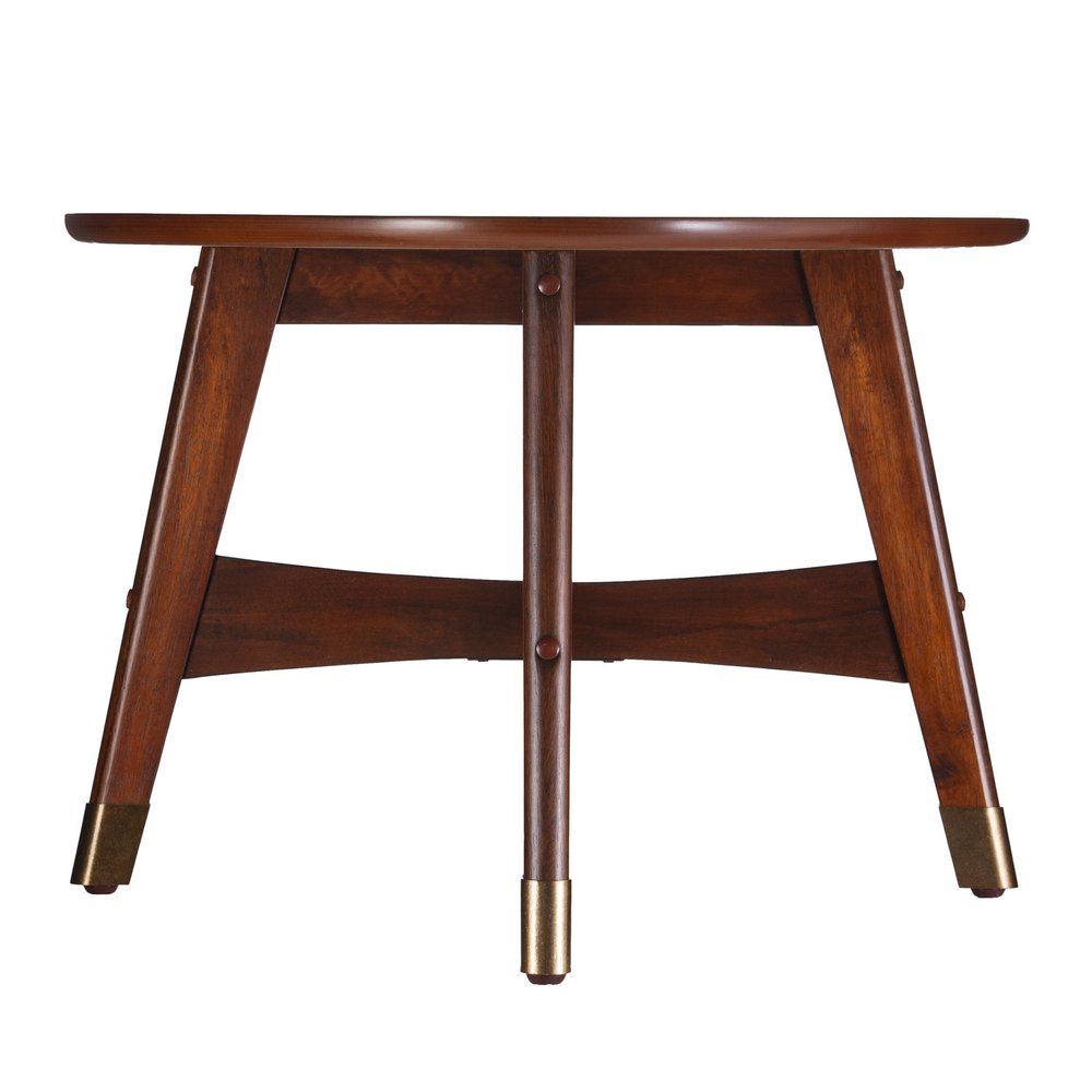 Brown Solid Wood with Iron Coffee Table - 52-inch