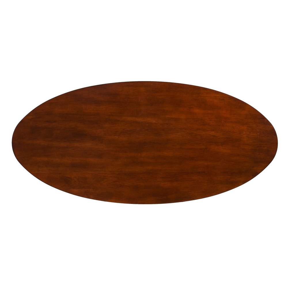 Brown Solid Wood with Iron Coffee Table - 52-inch