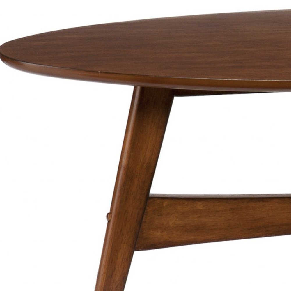 Brown Solid Wood with Iron Coffee Table - 52-inch