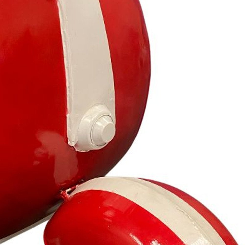 Red and Off White Novelty Scooter Open Cabinet with Two Shelves - 26-inch