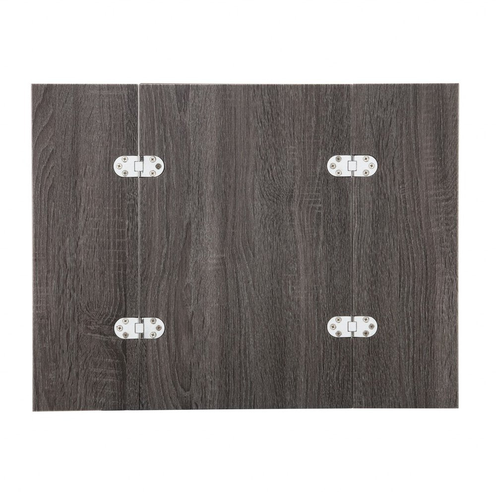 Silver and Gray Expandable Rectangular End Table - 25-inch