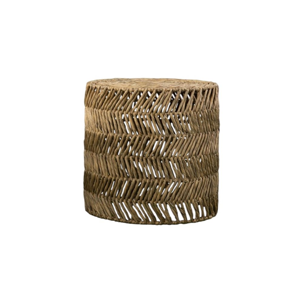 Set of Two 18 Natural Woven Rattan End Tables