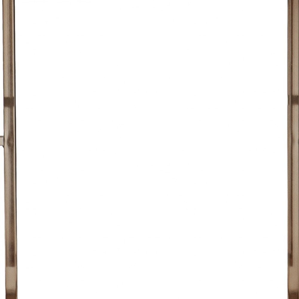 Champagne Glass and Iron Square End Table - 23-inch