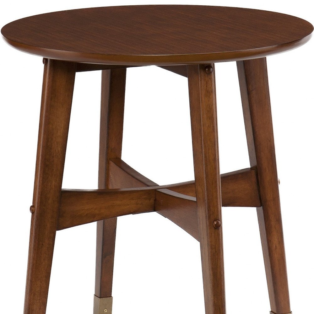 Brown Solid Wood End Table - 23-inch