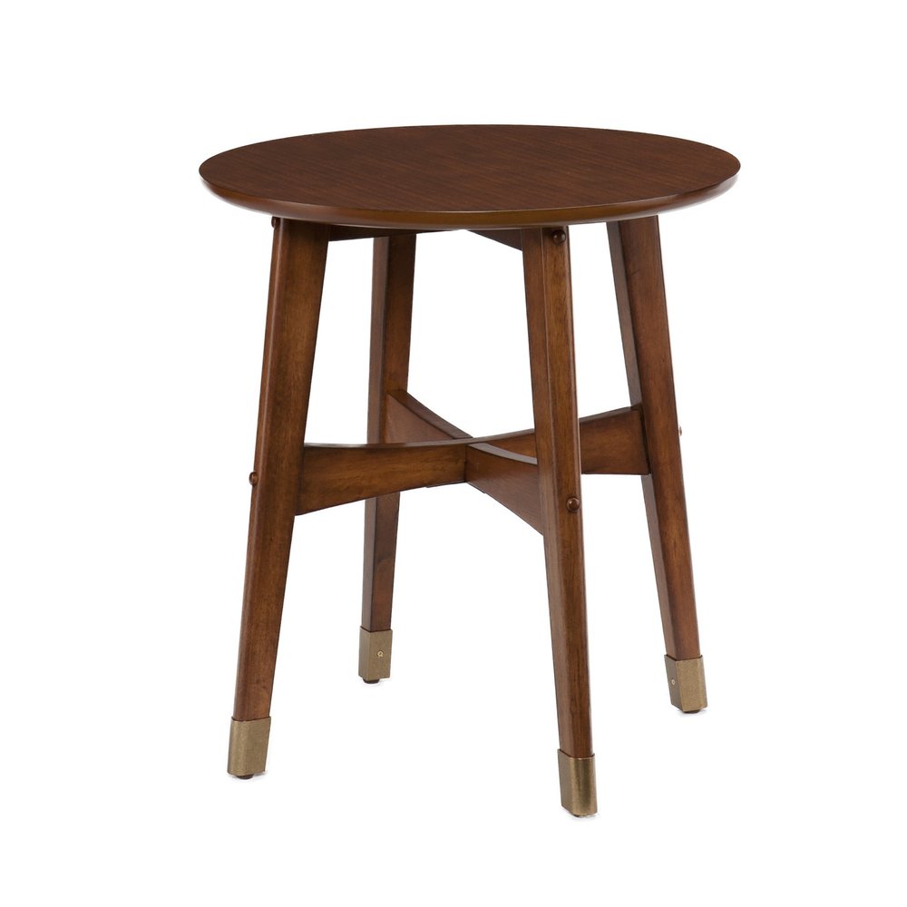 Brown Solid Wood End Table - 23-inch