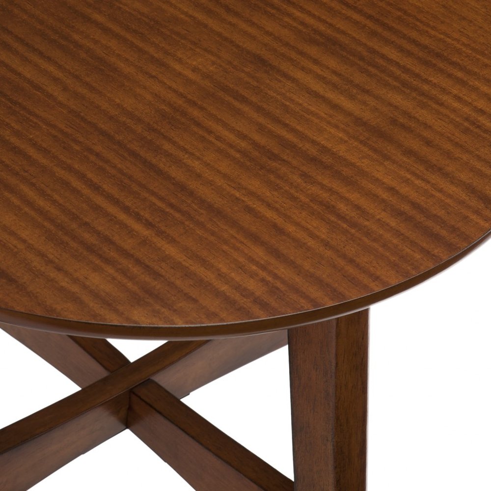 Brown Solid Wood End Table - 23-inch