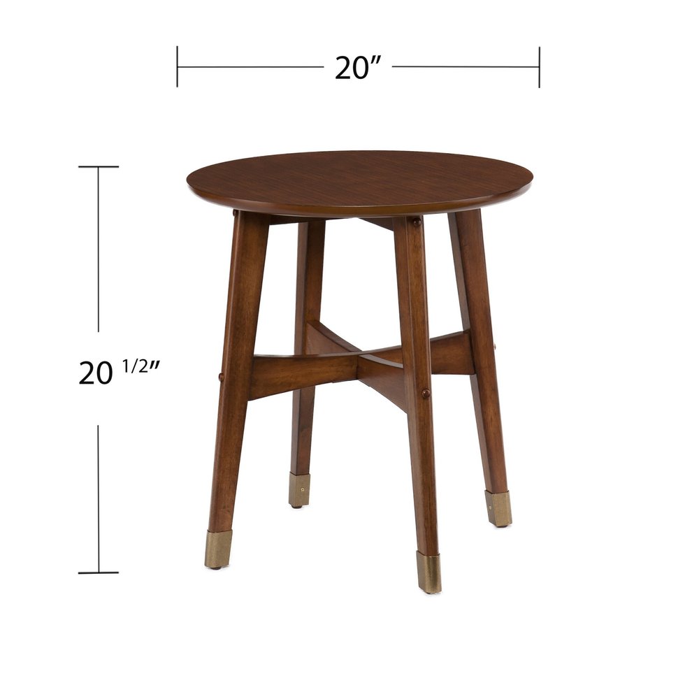 Brown Solid Wood End Table - 23-inch