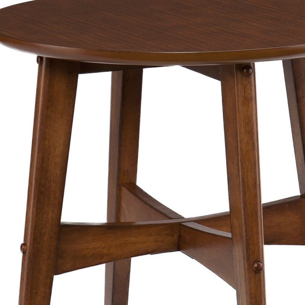 Brown Solid Wood End Table - 23-inch