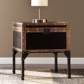Black Manufactured Wood and Iron Square End Table - 23-inch