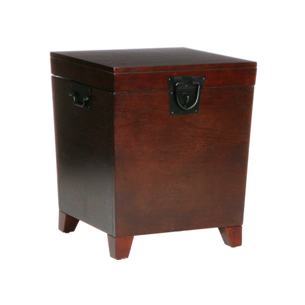 Brown Solid Wood and Manufactured Wood Square End Table - 24-inch