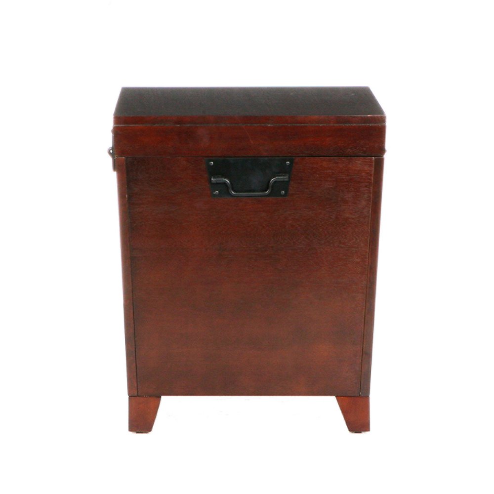 Brown Solid Wood and Manufactured Wood Square End Table - 24-inch