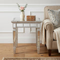 Silver Glass Square End Table - 24-inch
