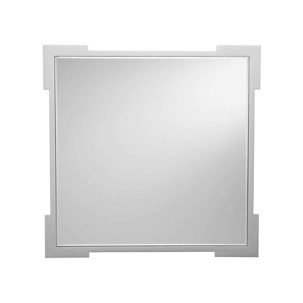Silver Glass Square End Table - 24-inch