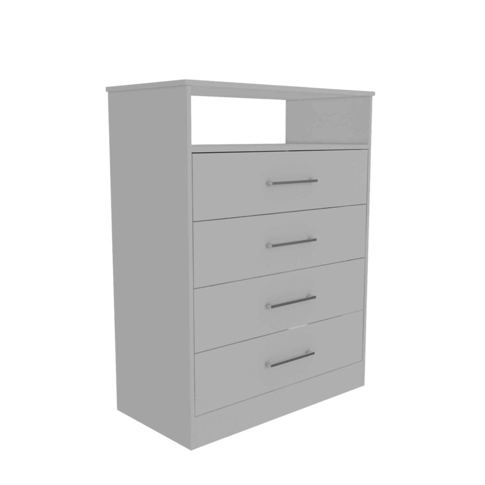 Black Wood Four Drawer Dresser - 31-inch