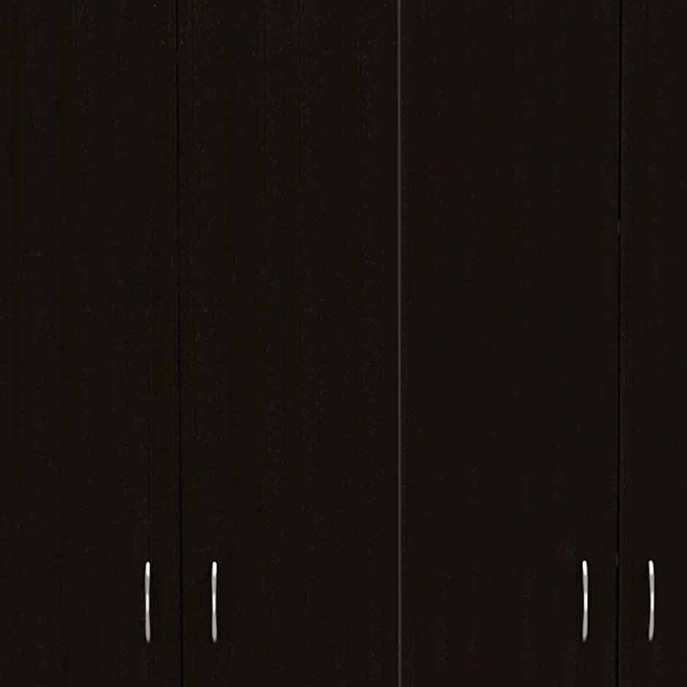 Black and White Wood Six Door Single Drawer Combo Dresser - 71-inch