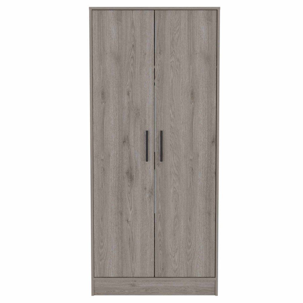 Light Gray Wood Single Drawer Combo Dresser - 71-inch