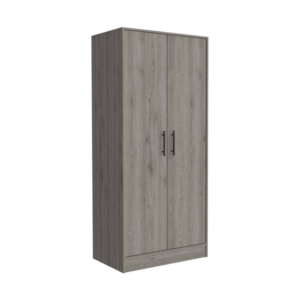 Light Gray Wood Single Drawer Combo Dresser - 71-inch
