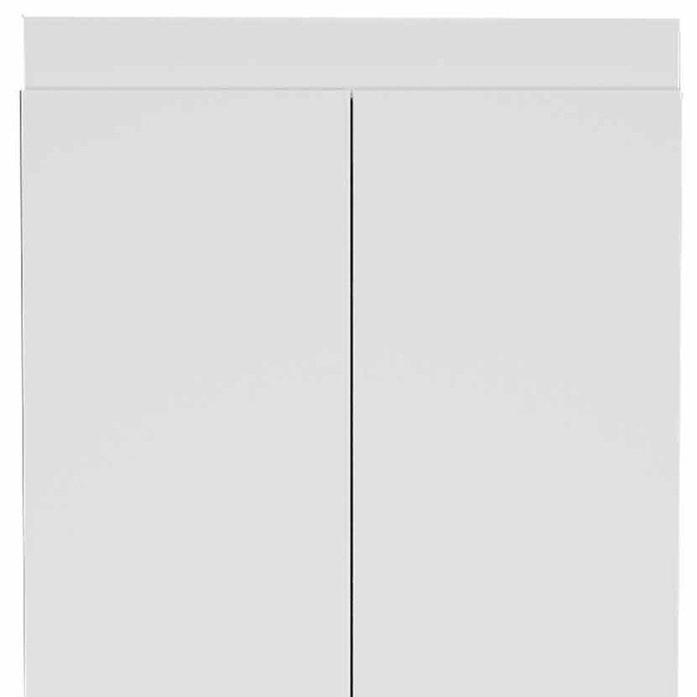 63 Classic White Pantry Cabinet with Two Full Size Doors