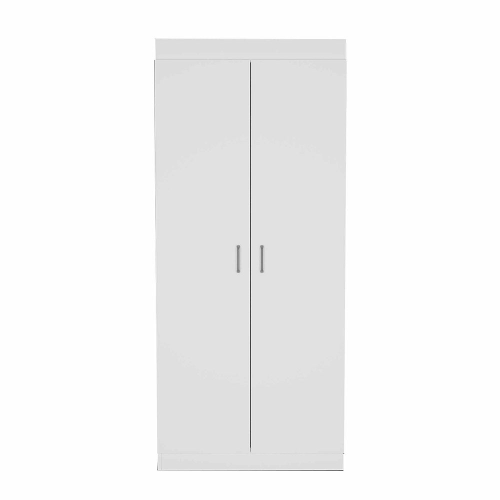63 Classic White Pantry Cabinet with Two Full Size Doors