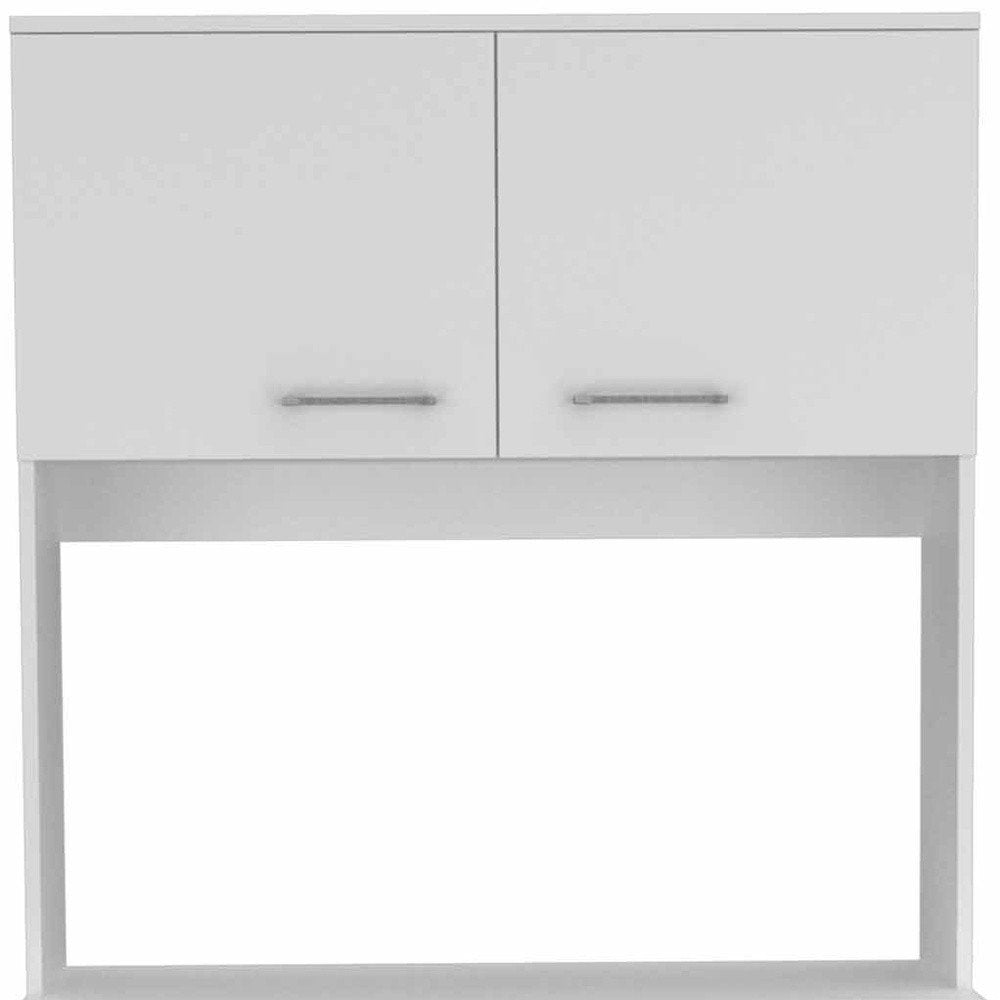 Modern White Pantry Cabinet with Five Shelves - 71-inch