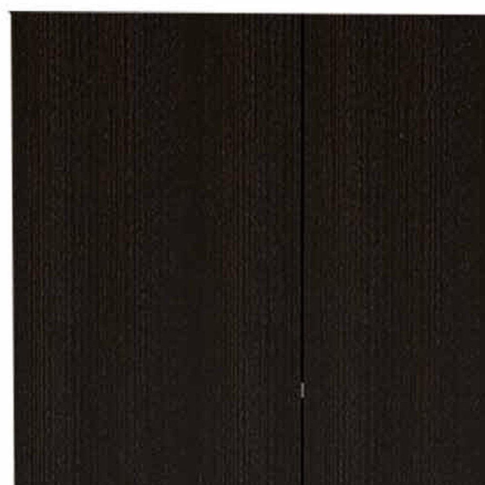 Modern Black Pantry Cabinet with Two Doors and Five Shelves - 79-inch