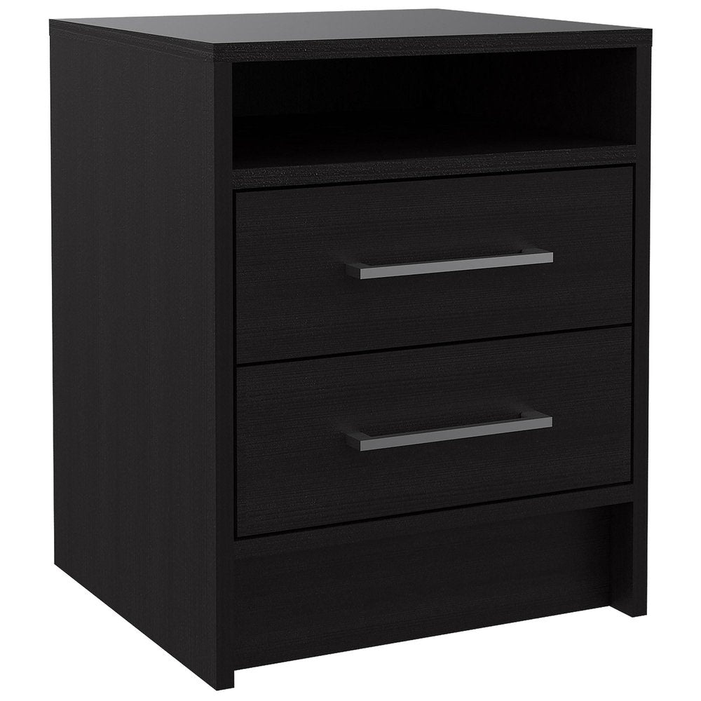 Wood Two Drawer Nightstand - 20-inch