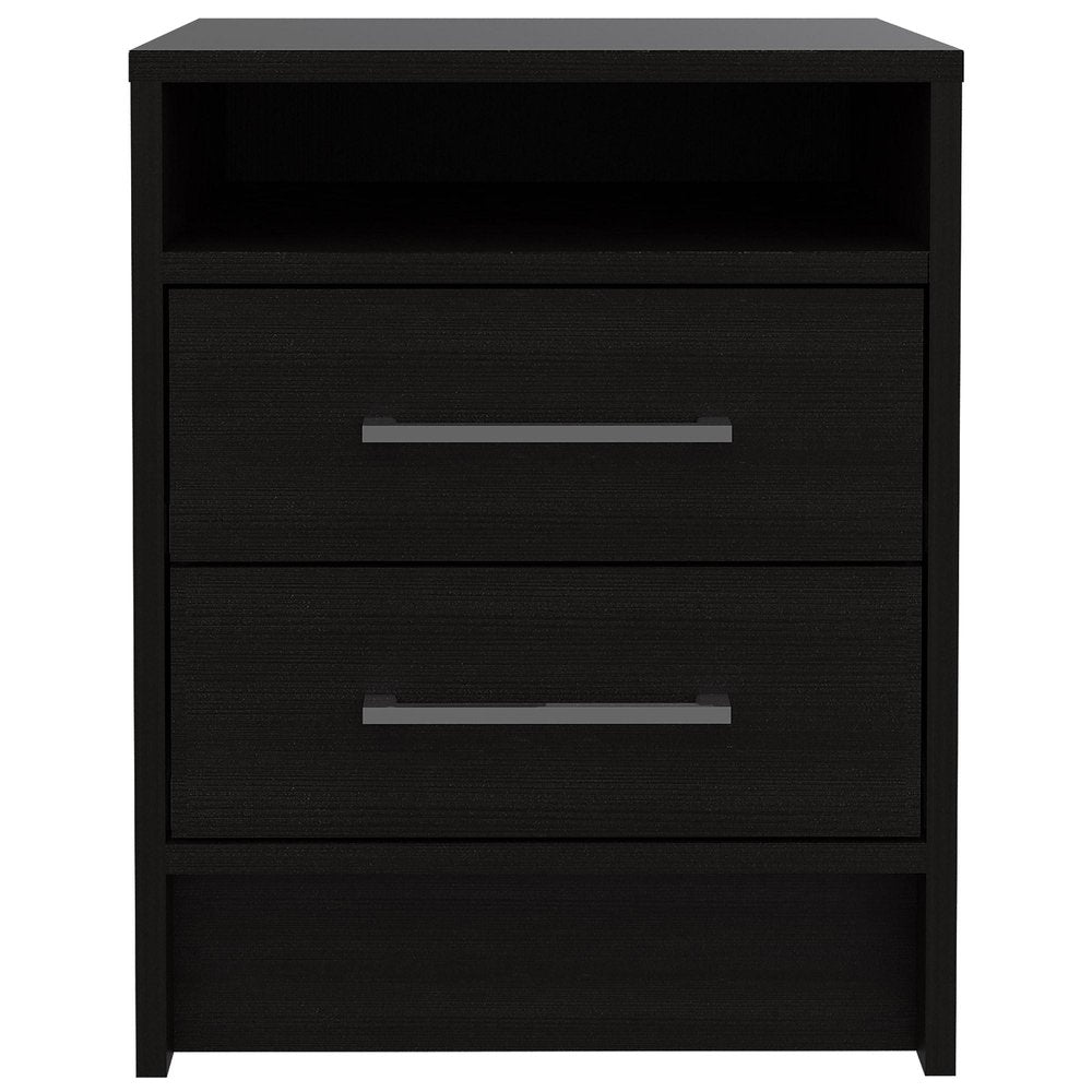 Wood Two Drawer Nightstand - 20-inch