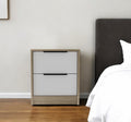 Wood Two Drawer Nightstand - 19-inch