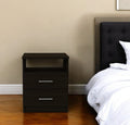 Wood Two Drawer Nightstand - 20-inch