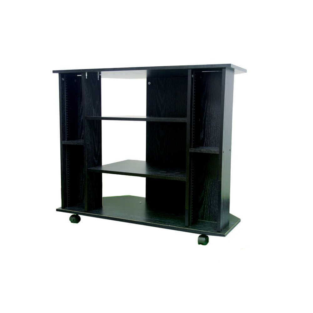Black Open Shelving TV Stand - 35-inch