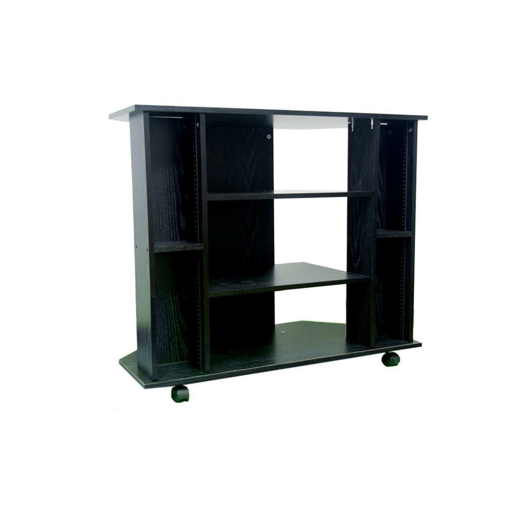 Black Open Shelving TV Stand - 35-inch