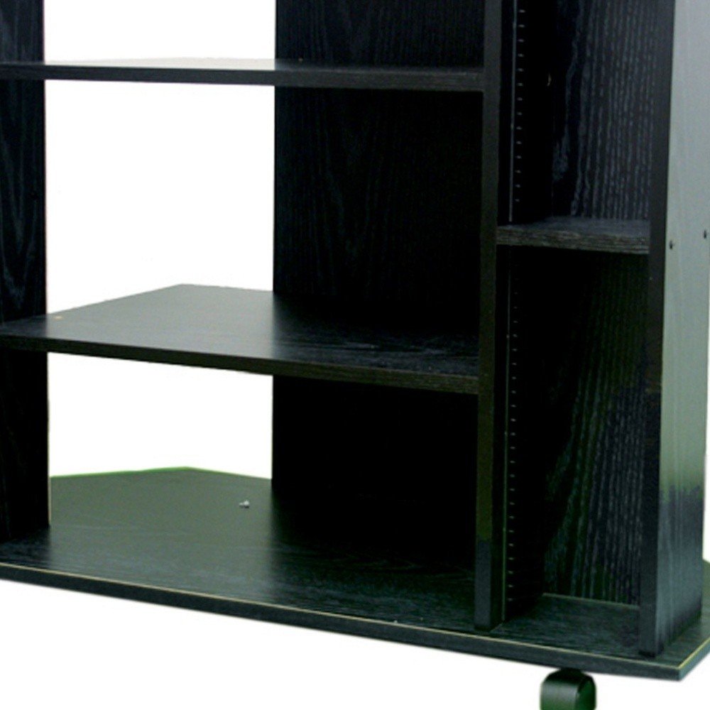 Black Open Shelving TV Stand - 35-inch