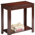 Brown End Table with Shelf - 24-inch