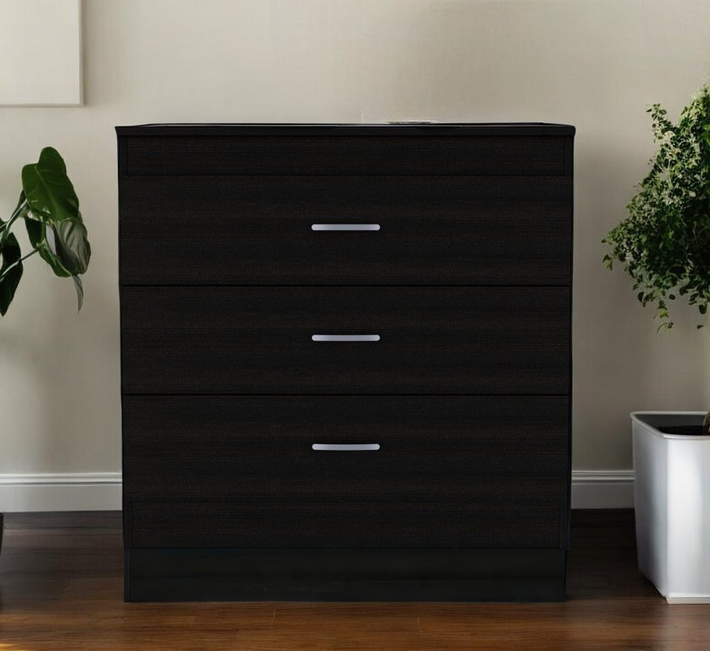 Black Three Drawer Dresser - 31-inch
