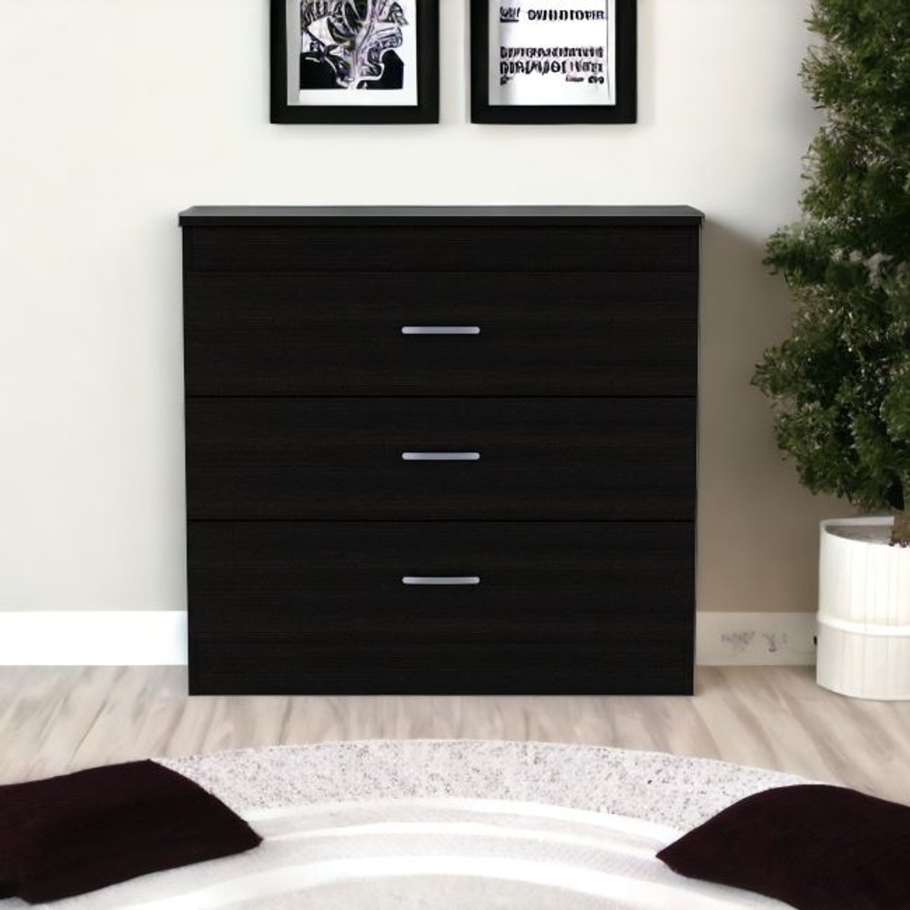 Black Three Drawer Dresser - 31-inch